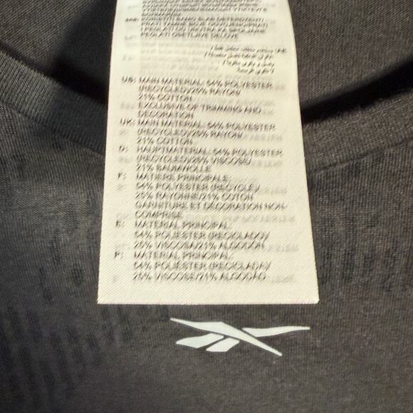 Reebok Plus Size Burnout Training T-Shirt - Black 2X - Picture 5 of 6